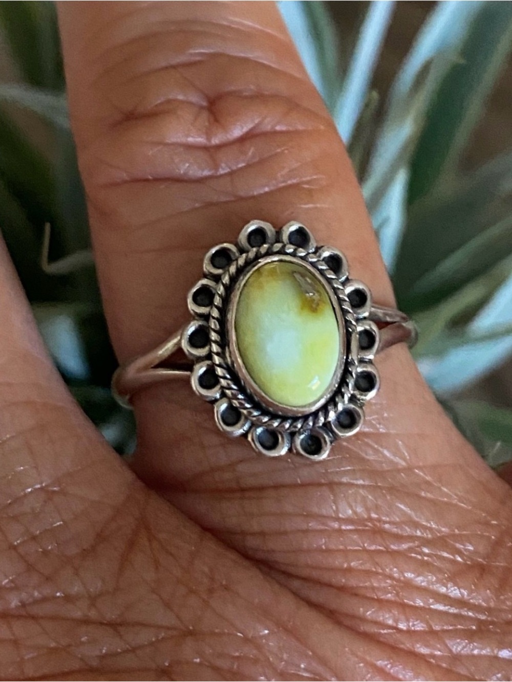 Palomino sterling silver ring rodeo southwestern Navajo style size 9